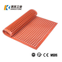 Drainage Holes Design Safety Grid Mattings Rubber Floor Mat for Kitchen Workbench